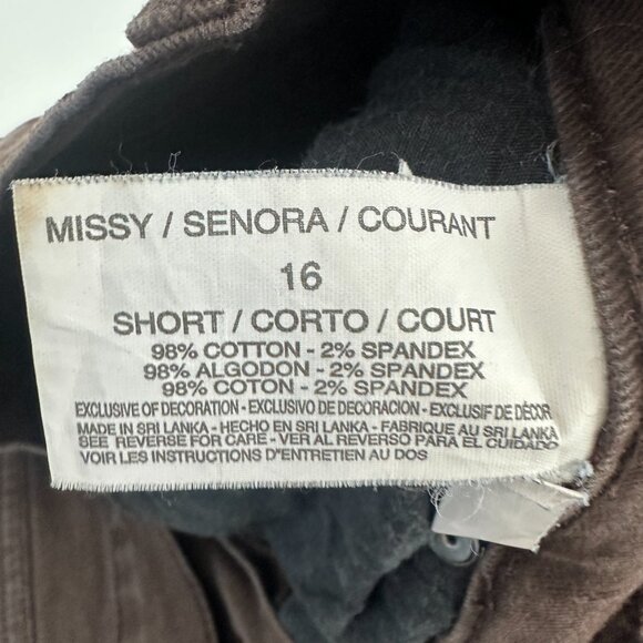 Gloria Vanderbilt Amanda Straight Leg Women's size 16P Brown Denim Jeans - Picture 4 of 5